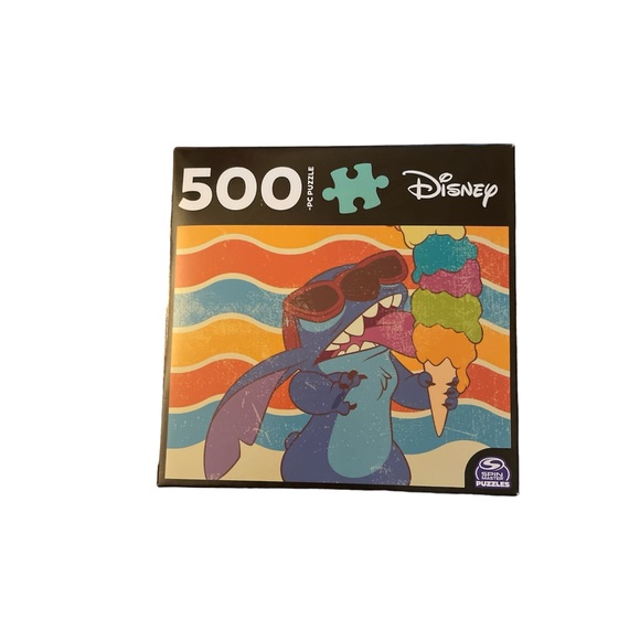 New Disney Stitch eating ice cream 500 Pieces Spin master puzzles 11" x 14" - Picture 1 of 5